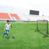 VEVOR 6x4FT Soccer Rebound Trainer Soccer Training Equipment Double-Sided Net - Low Angle