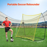 VEVOR 7x7FT Soccer Rebounder Portable Soccer Trainer Net with Portable Bag - Front View