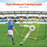 VEVOR 7x7FT Soccer Rebounder Portable Soccer Trainer Net with Portable Bag - Side View
