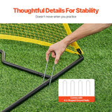 VEVOR 7x7FT Soccer Rebounder Portable Soccer Trainer Net with Portable Bag - Rear View