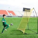 VEVOR 7x7FT Soccer Rebounder Portable Soccer Trainer Net with Portable Bag - Low Angle