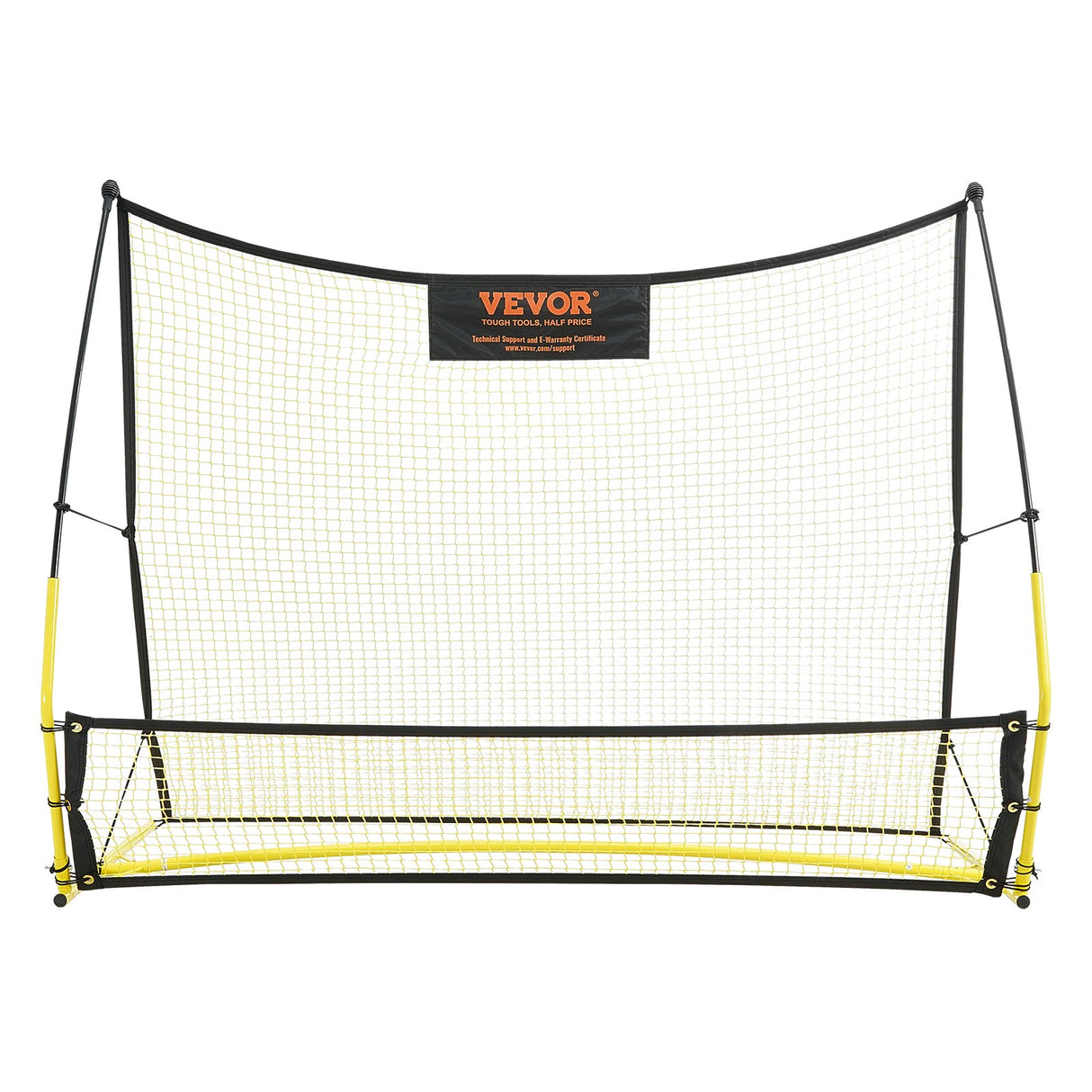 VEVOR Soccer Trainer, 2-IN-1 Portable Soccer Rebounder Net, Iron Soccer Practice Equipment, Sports Football Rebounder Wall with Portable Bag, Perfect