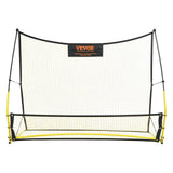 VEVOR Soccer Trainer, 2-IN-1 Portable Soccer Rebounder Net, Iron Soccer Practice Equipment, Sports Football Rebounder Wall with Portable Bag, Perfect