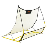 VEVOR Soccer Trainer, 2-IN-1 Portable Soccer Rebounder Net, Iron Soccer Practice Equipment, Sports Football Rebounder Wall with Portable Bag, Perfect