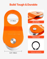 VEVOR 10 Ton Recovery Winch Snatch Block 22,000 lbs Capacity Off Road ATV UTV - Side View