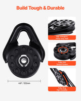 VEVOR 14.5 Ton Recovery Snatch Block Pulley Snatch 32,000 lbs Capacity ATV UTV - Side View
