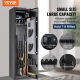 VEVOR Gun Safe Rifle Safe with Digital Keypad & Lock 5 Rifles Storage Cabinet - Front View