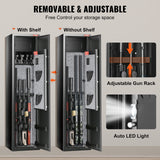 VEVOR Gun Safe Rifle Safe with Digital Keypad & Lock 5 Rifles Storage Cabinet - Rear View