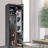 VEVOR Gun Safe Rifle Safe with Digital Keypad & Lock 5 Rifles Storage Cabinet - Low Angle