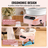 VEVOR Pottery Wheel, 10 inch Pottery Forming Machine, 350W Electric Wheel for Pottery with Foot Pedal and LCD Touch Screen, Direct Drive Ceramic Wheel