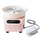 VEVOR Pottery Wheel, 10 inch Pottery Forming Machine, 350W Electric Wheel for Pottery with Foot Pedal and LCD Touch Screen, Direct Drive Ceramic Wheel with Shaping Tools for DIY Art Craft, Pink - Extra Image