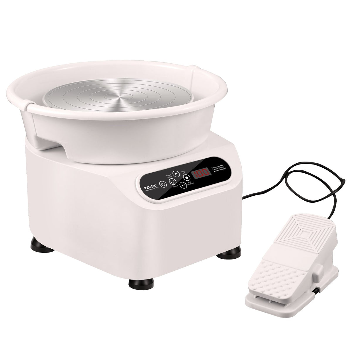 VEVOR Pottery Wheel, 10 inch Pottery Forming Machine, 350W Electric Wheel for Pottery with Foot Pedal and LCD Touch Screen, Direct Drive Ceramic Wheel