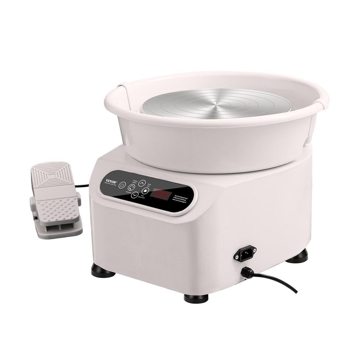 VEVOR Pottery Wheel, 10 inch Pottery Forming Machine, 350W Electric Wheel for Pottery with Foot Pedal and LCD Touch Screen, Direct Drive Ceramic Wheel
