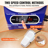 VEVOR Pottery Wheel, 11 inch Pottery Forming Machine, 450W Electric Wheel for Pottery with Foot Pedal and LCD Touch Screen, Direct Drive Ceramic Wheel with Shaping Tools for DIY Art Craft, Blue - Side View