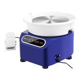 VEVOR Pottery Wheel, 11 inch Pottery Forming Machine, 450W Electric Wheel for Pottery with Foot Pedal and LCD Touch Screen, Direct Drive Ceramic Wheel with Shaping Tools for DIY Art Craft, Blue - Low Angle
