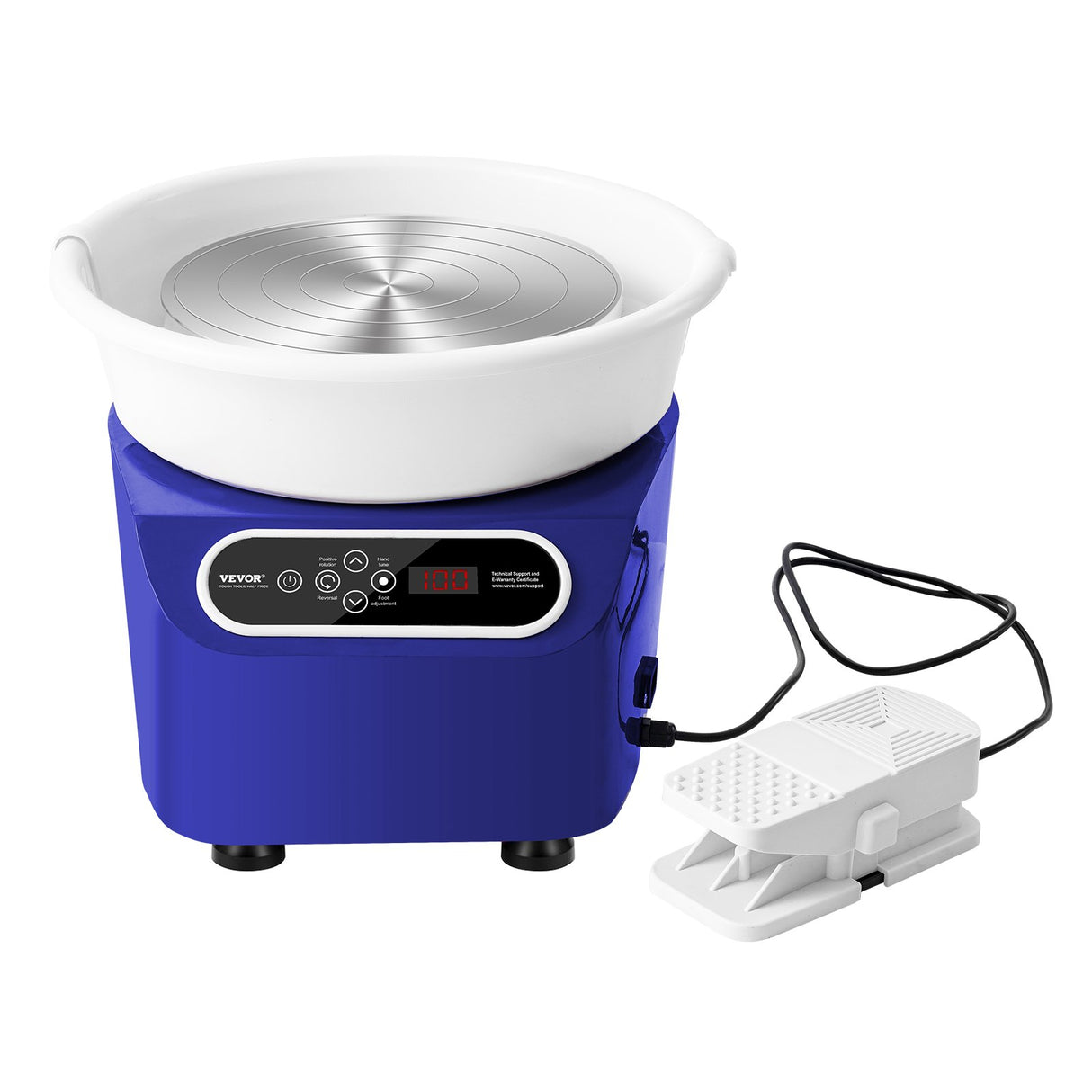 VEVOR Pottery Wheel, 11 inch Pottery Forming Machine, 450W Electric Wheel for Pottery with Foot Pedal and LCD Touch Screen, Direct Drive Ceramic Wheel