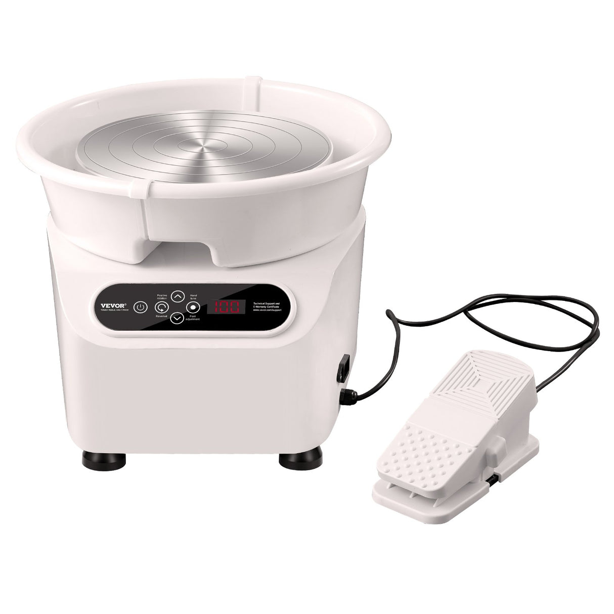 VEVOR Pottery Wheel, 11 inch Pottery Forming Machine, 450W Electric Wheel for Pottery with Foot Pedal and LCD Touch Screen, Direct Drive Ceramic Wheel