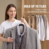 VEVOR Velvet Hangers 50 Pack Black Non-Slip Hangers with 360 Degree Swivel Hook - Top-Down View