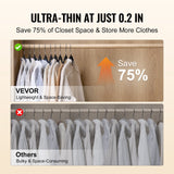 VEVOR Velvet Hangers 50 Pack Black Non-Slip Hangers with 360 Degree Swivel Hook - 45-Degree Angle