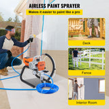 VEVOR High Pressure Airless Wall Paint Spray Gun Sprayer 600W Machine Spraying - Front View