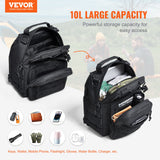 VEVOR Tactical Sling Bag 10L Military Rover Shoulder Sling Backpack Black - Front View