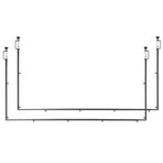 Over The Table Rod Stand with Clamps, 13"-42" Tall & 28"-98" Length Adjustable, 2 Packs Table Arch Stand, Tabletop Balloon Arch Frame for Wedding Birthday Party Christmas Decorations, Black