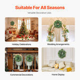 VEVOR Artificial Decorative Wreath 66.04 cm Green Eucalyptus Leaves Year Round - 45-Degree Angle