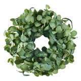 Artificial Decorative Wreath 66.04 cm Green Eucalyptus Leaves Year Round