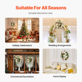 VEVOR Artificial Decorative Wreath 60.96 cm White Pink Yellow Peonies Hydrangeas - 45-Degree Angle