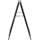 VEVOR A-Frame Sidewalk Sign 24"x36" Sidewalk Signs for Businesses Black Coated Steel Metal A-Frame Sign Slide-in Folding Sandwich Board Sidewalk Sign