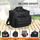 VEVOR Cooler Bag 20L Insulated Lunch Bag Molle Design & Removable Storage Bags - Side View