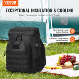 VEVOR Cooler Bag 25L Insulated Lunch Bag Molle Design & Removable Storage Bags - Front View