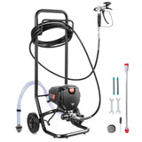 VEVOR Stand Airless Paint Sprayer, 750W 3000PSI High Efficiency Electric Airless Sprayer With Cart,