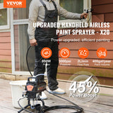 VEVOR Stand Airless Paint Sprayer, 950W 3000PSI High Efficiency Electric Airless Sprayer, Fine And Even Painting Effect, Handheld Paint Sprayers for Home Interior and Exterior Furniture and Fences - Front View