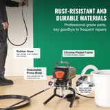 VEVOR Stand Airless Paint Sprayer, 950W 3000PSI High Efficiency Electric Airless Sprayer, Fine And Even Painting Effect, Handheld Paint Sprayers for Home Interior and Exterior Furniture and Fences - 45-Degree Angle