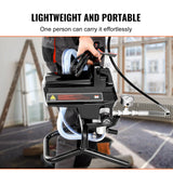 VEVOR Stand Airless Paint Sprayer, 950W 3000PSI High Efficiency Electric Airless Sprayer, Fine And Even Painting Effect, Handheld Paint Sprayers for Home Interior and Exterior Furniture and Fences - Rear View