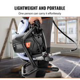 VEVOR Stand Airless Paint Sprayer, 750W 3000PSI High Efficiency Electric Airless Sprayer, Fine And Even Painting Effect, Handheld Paint Sprayers for Home Interior and Exterior Furniture and Fences - Rear View