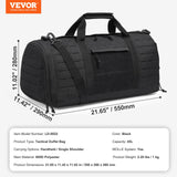 VEVOR Tactical Duffle Bag 45L Gym Bag Duffle Molle Design & Shoe Compartment - Close-Up Angle