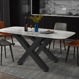 VEVOR Set of 2 Steel Table Legs, 16'Height 15'Wide Dining Table Legs, Heavy Duty 3.1" Square Box Section X Frame Table Legs, 16x15x3.1 Inch Black