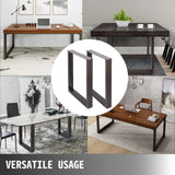 VEVOR 72 x 60 cm Dining Table Legs Office Table Legs Set of 2 Steel Table Legs Computer Desk Legs Steel Bench Legs Country Style Table Legs DIY Furniture Legs - Close-Up Angle