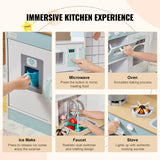 VEVOR Kitchen Playset Kids Pretend Cooking Play Toy 24 Piece Accessories White - Top-Down View