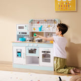 VEVOR Kitchen Playset Kids Pretend Cooking Play Toy 24 Piece Accessories White - Close-Up Angle
