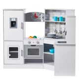 VEVOR Kitchen Playset Kids Pretend Cooking Play Toy 24 Piece Accessories White - Extra Image