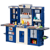 VEVOR Kitchen Playset Kids Pretend Cooking Play Toy 74 Piece Accessories Blue - Extra Image