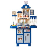 VEVOR Kitchen Playset Kids Pretend Cooking Play Toy 48 Piece Accessories Blue - Extra Image