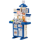 VEVOR Kitchen Playset Kids Pretend Cooking Play Toy 48 Piece Accessories Blue - Extra Image