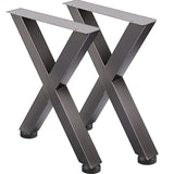 VEVOR Set of 2 Steel Table Legs, 28'Height 24'Wide Dining Table Legs, Heavy Duty 3.1