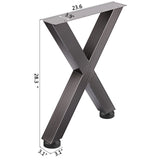 VEVOR Set of 2 Steel Table Legs, 28'Height 24'Wide Dining Table Legs, Heavy Duty 3.1