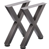 VEVOR Set of 2 Steel Table Legs, 28'Height 24'Wide Dining Table Legs, Heavy Duty 3.1