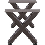 VEVOR Set of 2 Steel Table Legs, 28'Height 24'Wide Dining Table Legs, Heavy Duty 3.1